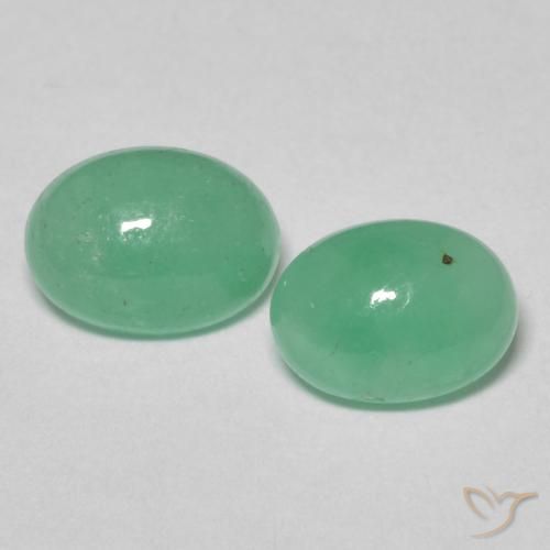 1.79ctw 天然 亮绿色 翠, 椭圆形, 半透明