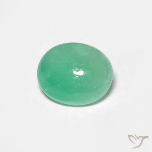 0.54ct 天然 浅绿色 翠, 椭圆形, 半透明