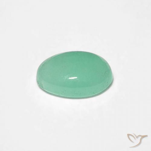 0.37克拉天然翠，椭圆形，半透明