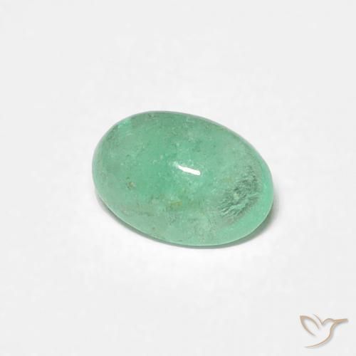 0.39克拉天然翠，椭圆形，半透明