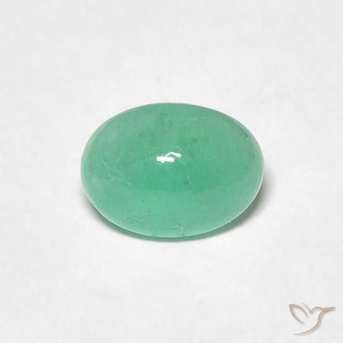 0.71ct 天然 浅绿色 翠, 椭圆形, 半透明