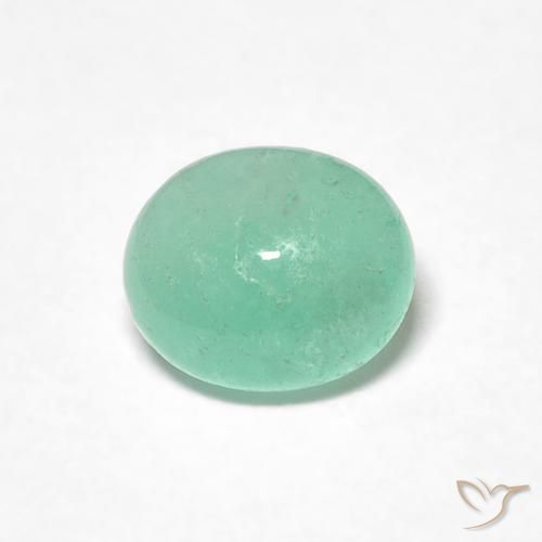 0.71ct 天然 浅绿色 翠, 椭圆形, 半透明