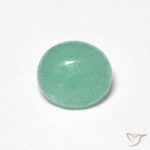0.70ct 天然 亮绿色 翠, 椭圆形, 半透明
