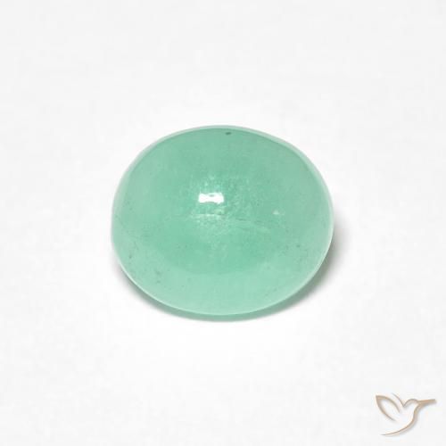 0.89克拉天然翠，椭圆形，半透明