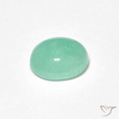 0.89克拉天然翠，椭圆形，半透明