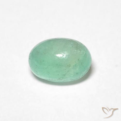 0.52ct 天然 亮绿色 翠, 椭圆形, 半透明