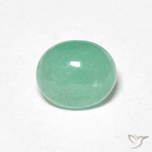 1.07ct 天然 浅绿色 翠, 椭圆形, 半透明