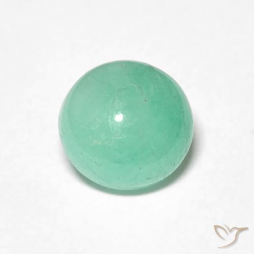 1.04ct 天然 亮绿色 翠, 圆形的, 半透明