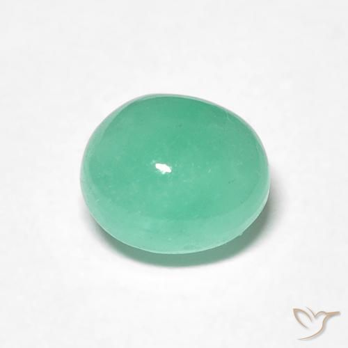 1.27ct 天然 开心果绿 翠, 椭圆形, 半透明