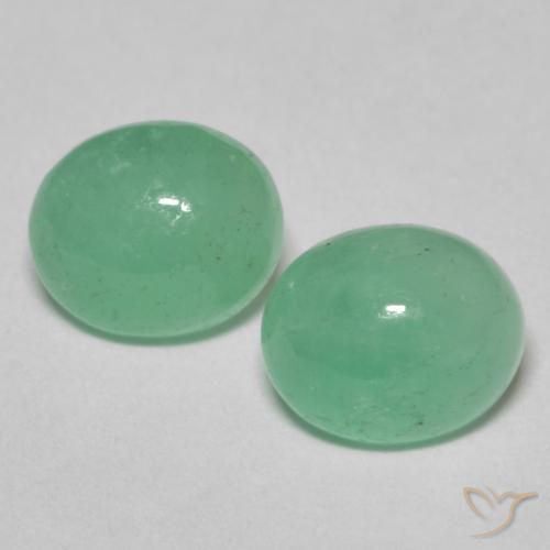 1.92ctw 天然 开心果绿 翠, 椭圆形, 半透明