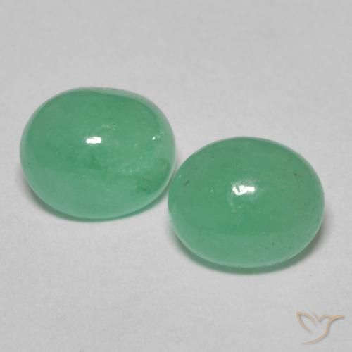 1.59ctw 天然 浅绿色 翠, 椭圆形, 半透明
