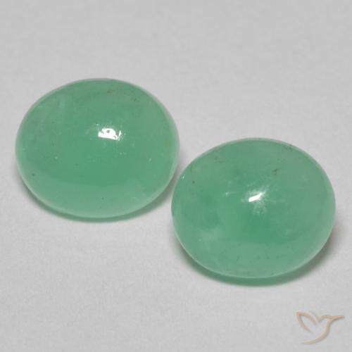 1.52ctw 天然 亮绿色 翠, 椭圆形, 半透明