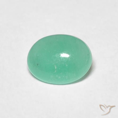 0.55ct 天然 中绿色 翠, 椭圆形, 半透明