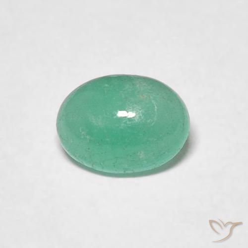 0.50ct 天然 中绿色 翠, 椭圆形, 半透明