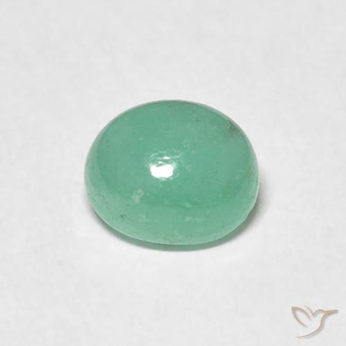 0.55ct 天然 中绿色 翠, 椭圆形, 半透明