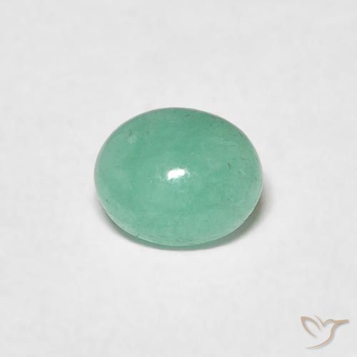 0.41ct 天然 蕨绿 翠, 椭圆形, 半透明