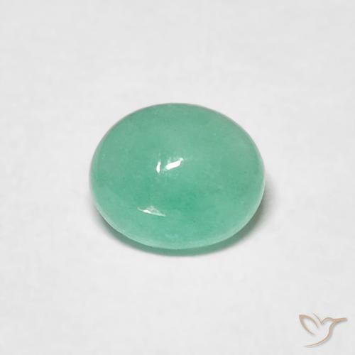 0.56ct 天然 蕨绿 翠, 椭圆形, 半透明