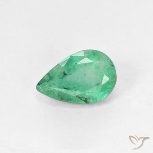 0.42ct 天然 中绿色 翠, 梨形, SI