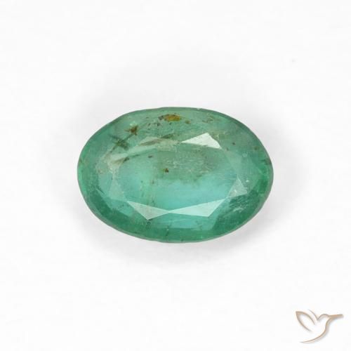 0.50ct 天然 冷绿 翠, 椭圆形, SI