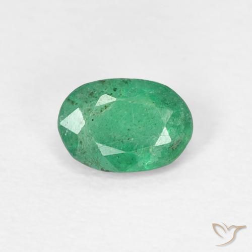 0.42ct 天然 暖绿 翠, 椭圆形, SI