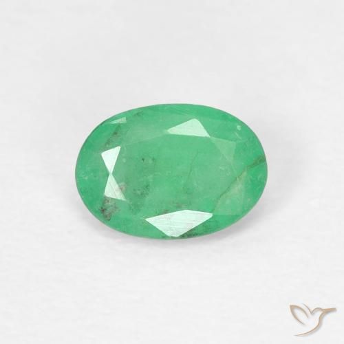 0.38ct 天然 翡翠绿 翠, 椭圆形, SI
