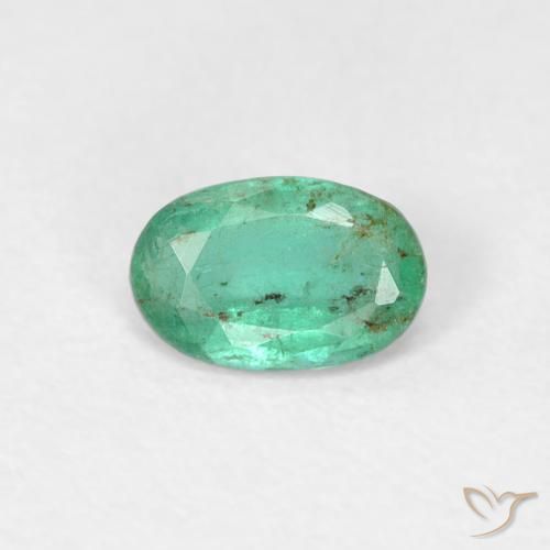 0.38ct 天然 中绿色 翠, 椭圆形, SI