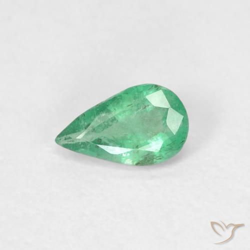 0.32ct 天然 浓绿 翠, 梨形, SI
