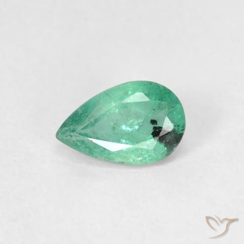 0.37ct 天然 中绿色 翠, 梨形, SI