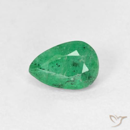 0.45ct 天然 中浅绿色 翠, 梨形, SI