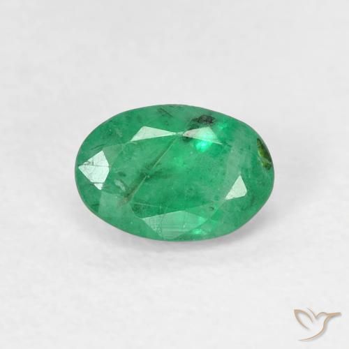0.49ct 天然 浅绿色 翠, 椭圆形, SI