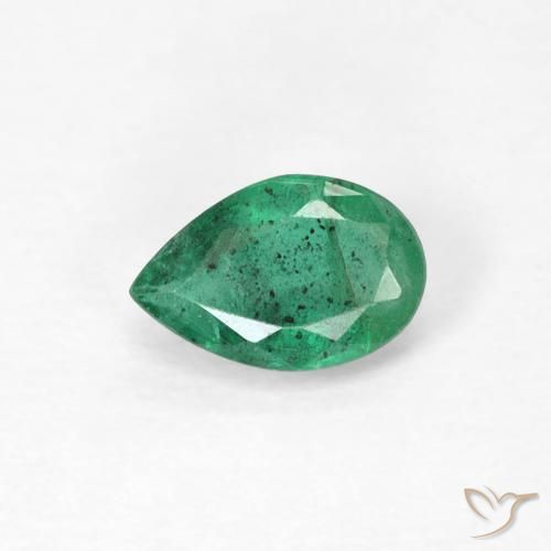 0.39ct 天然 中浅绿色 翠, 梨形, SI