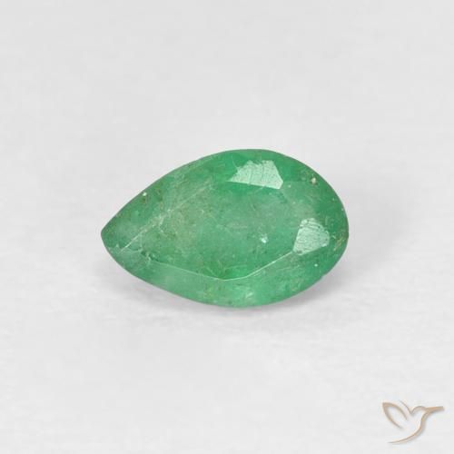 0.41ct 天然 薄荷绿 翠, 梨形, SI