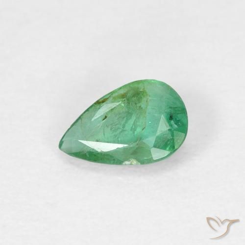 0.32ct 天然 冷绿 翠, 梨形, SI