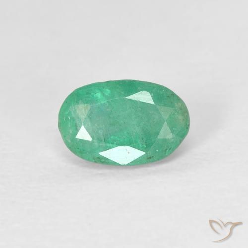 0.52ct 天然 浅绿色 翠, 椭圆形, SI