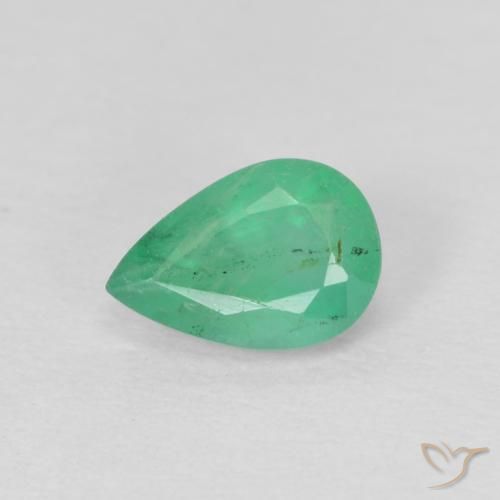 0.43ct 天然 浅绿色 翠, 梨形, VS-SI