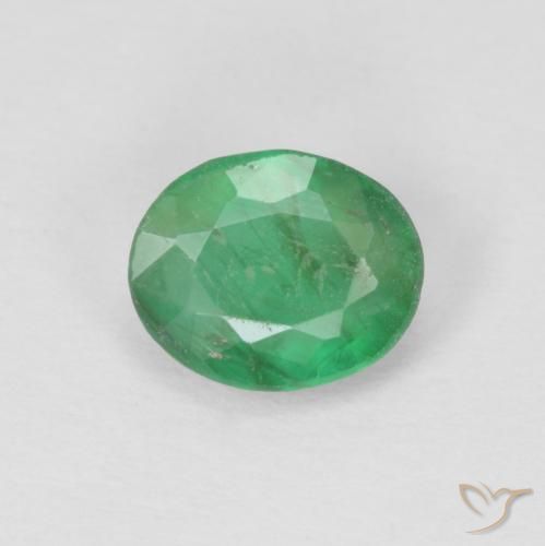 0.71ct 天然 三叶草绿 翠, 椭圆形, SI