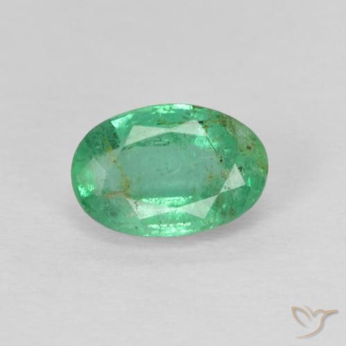 0.56ct 天然 冷绿 翠, 椭圆形, VS-SI