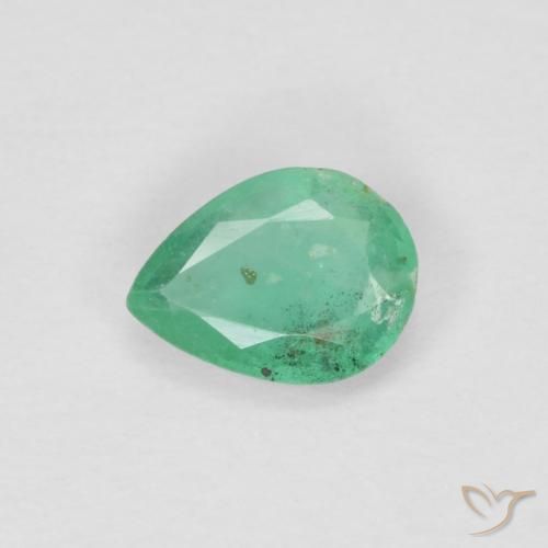 0.25ct 天然 翡翠绿 翠, 梨形, VS-SI