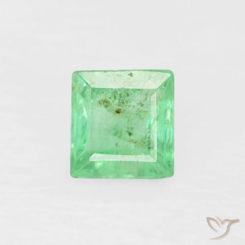 0.20ct 天然 浅绿色 翠, 正方形, SI