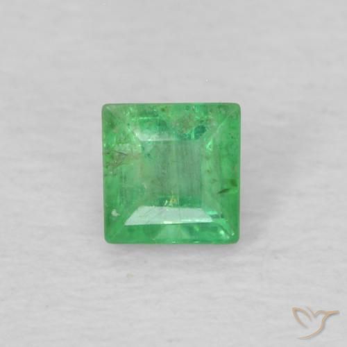 0.16ct 天然 三叶草绿 翠, 正方形, VS-SI