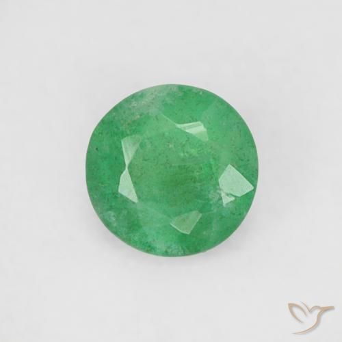 0.16ct 天然 冷绿 翠, 圆形的, SI
