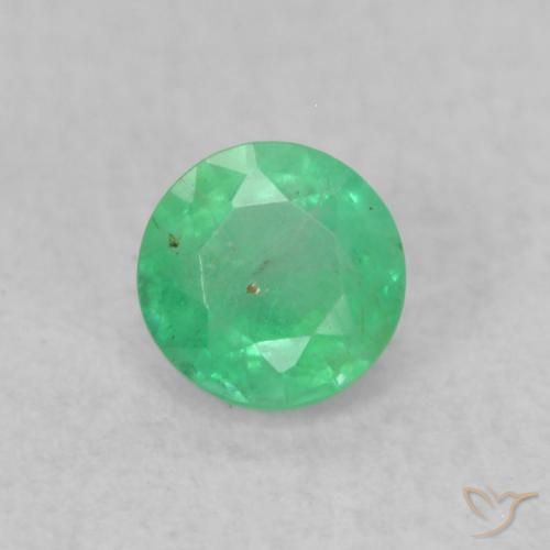 0.18ct 天然 浅绿色 翠, 圆形的, SI