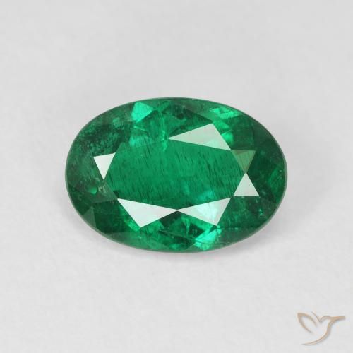 1.86ct 天然 深绿色 翠, 椭圆形, VS-SI