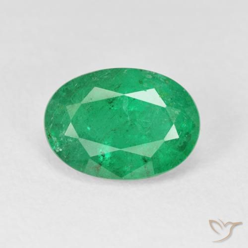 3.38ct 天然 中绿色 翠, 椭圆形, VS-SI
