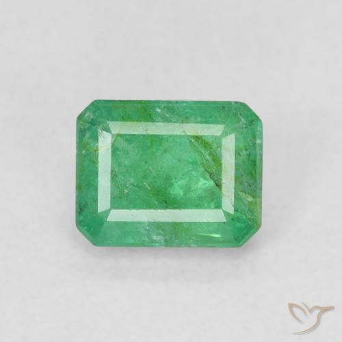 0.93ct 天然 中绿色 翠, 祖母绿式切割, SI-I1