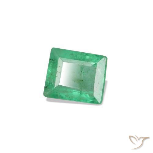 0.11克拉天然绿色祖母绿，长方形切工，3.2×2.5毫米，SI