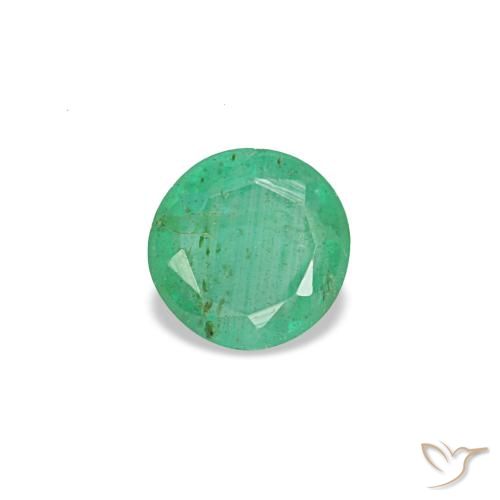 0.18克拉天然绿色祖母绿，圆形切割，3.58毫米，VS-SI