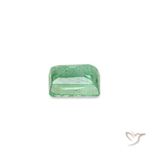 0.12克拉天然绿色祖母绿，长方形切工，3×2.7毫米，SI