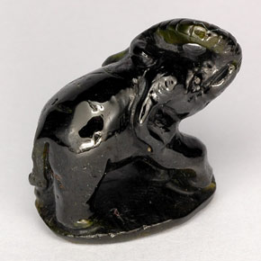 26.88克拉天然绿色绿帘石，异形，20.1×20.1毫米，不透明