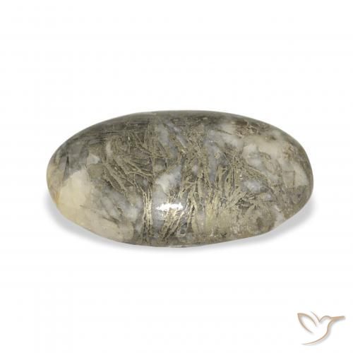 21.25克拉天然Feather Pyrite，椭圆形，不透明
